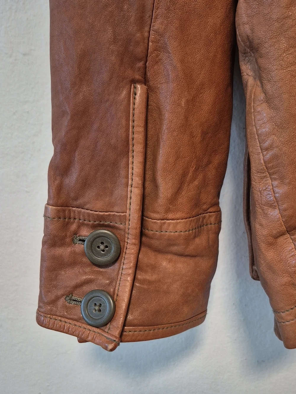 GAP WASHED LEATHER JACKET CAMEL SZ XL Gorgeous!!